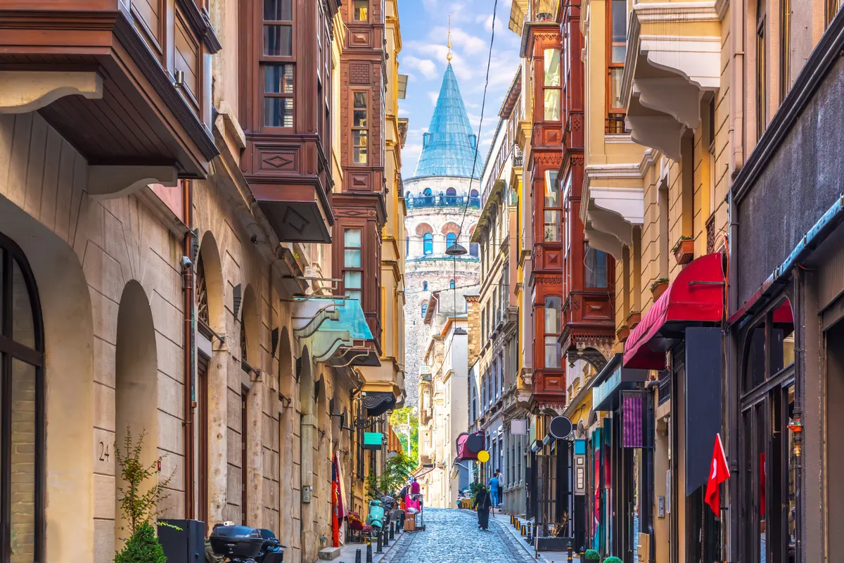 Altstadt von Istanbul mit Blick auf den Bosporus