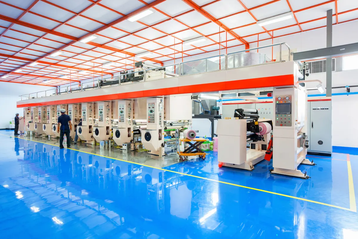 Maschinenhalle eines Industriebetriebs